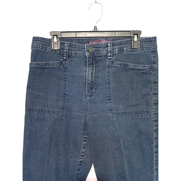 Gloria Vanderbilt Straight Leg Denim Jeans Blue Stretchy Women’s Size 10 - Picture 2 of 10
